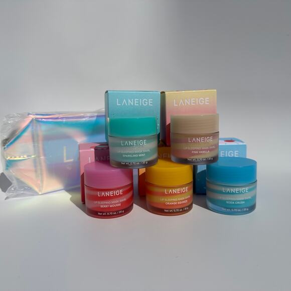 Laneige Lip Sleeping Mask Limited Edition Swirls Berry Orange Vanilla Mint Soda - Picture 3 of 16